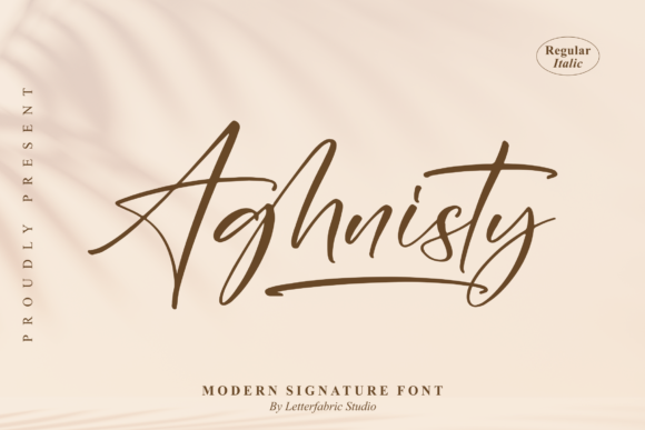 Aghnisty: A Trendy Script Font for Business