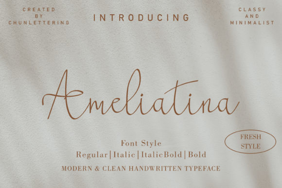 Ameliatina: A Script Font for Digital Marketing