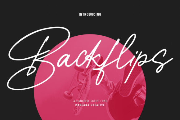 Backflips Font: Elegant Script for Creative Projects