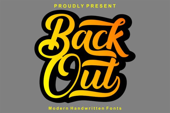 Backout: A Dazzling Script Font