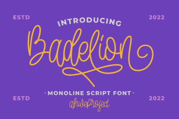 Badelion: A Script Font for Elegant Design