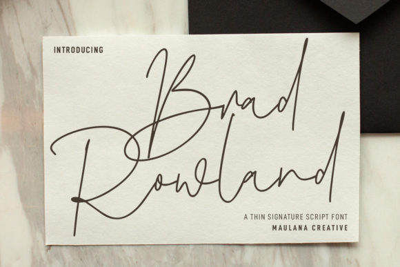 Brad Rowland: A Handwritten Script Font