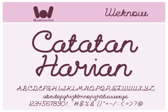Catatan Harian Font for Creative Makers