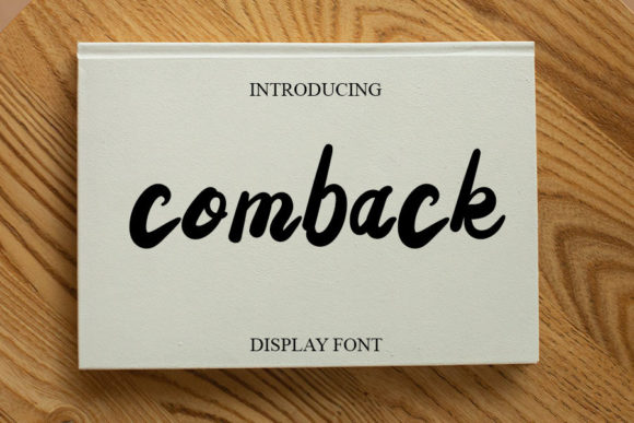 Comback: A Script Font for Elegant Design