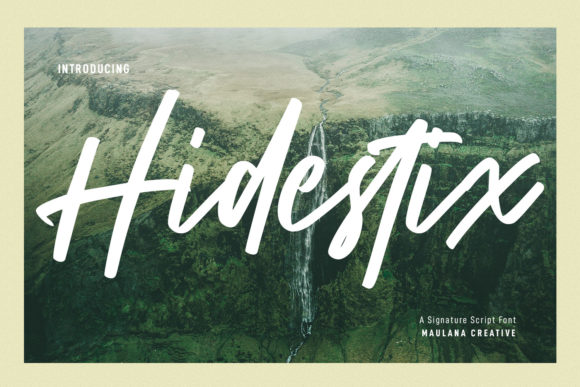 Hidestix: A Script Font for Creative Campaigns