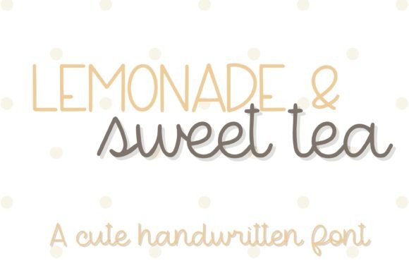 Lemonade Sweet Tea Font for Business