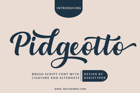 Pidgeotto: A Script Font for Modern Design