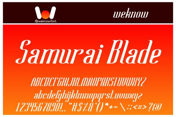 Samurai Blade: A Font That Elevates Your Brand