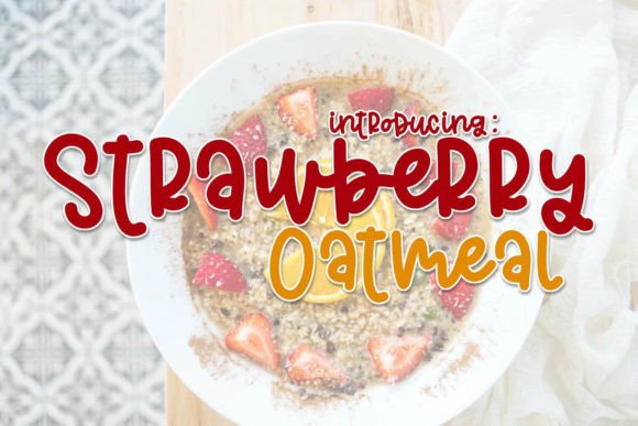 Strawberry Oatmeal Font for Creative Makers
