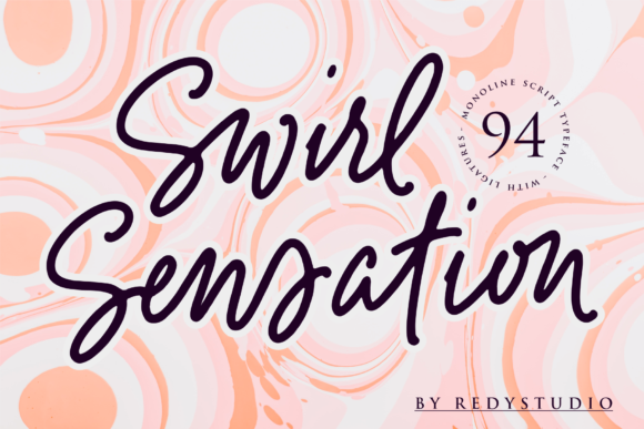 Swirl Sensations Font for Craft Projects